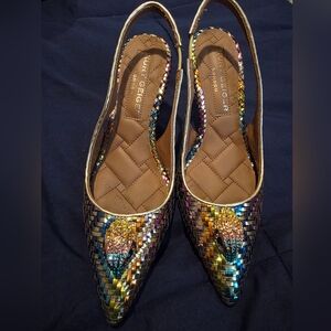 Kurt Geiger Colorful Woven Slingback Flats